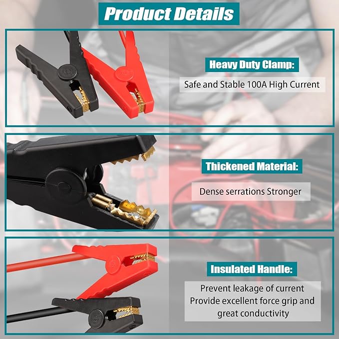 Car Jumper Starters Adapter for Makita 18V Battery, 11AWG Cable Convert to Jumper Starter Automotive Booster, Jump kit Cable for Car Battey (NO Battery)