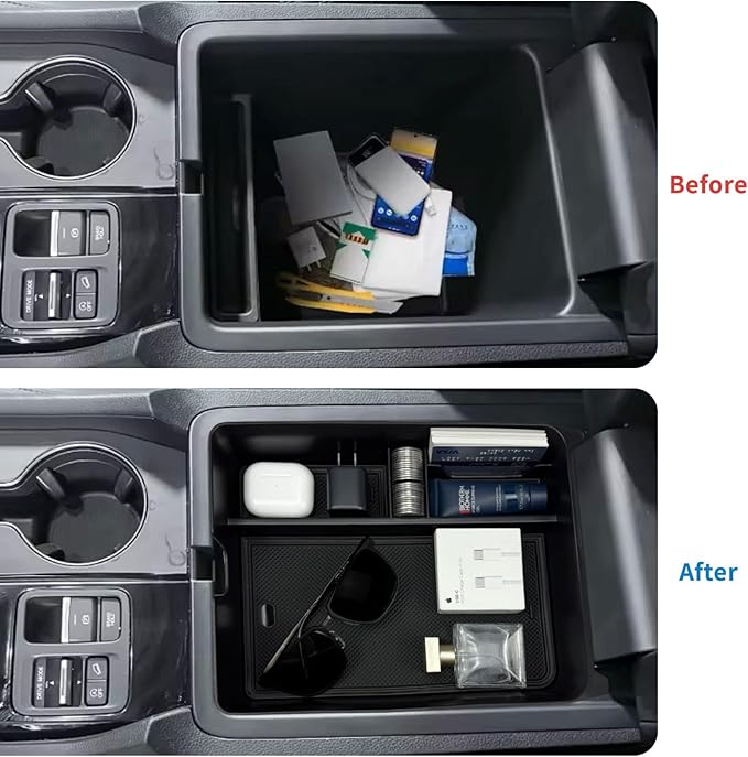 Zxiaochun Center Console Organizer Tray for 2023 2024 2025 2026 Honda Pilot & 2024 2025 2026 Honda Passport & 2024 2025 2026 Ridgeline Accessories, Armrest Box Storage Organizer Divider