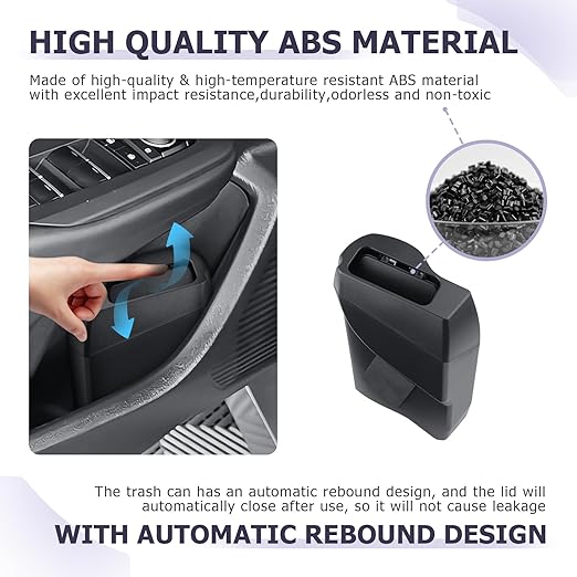LUWU Car Trash Can Compatible with 2023 2024 2025 Toyota Prius/2024 2025 Prius Prime Interior Accessories Car Trash with Lid Portable Mini Trash Dustbin Garbage Trash Bin Car Waste Bin Leak-proof 2PCS