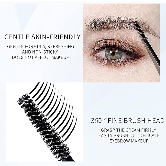 DAGEDA Black Eyebrow Setting Gel, 2 Pack Brow Fix Gel, Waterproof And Sweat-Proof Eyebrow Repair Liquid Brows Styling Beauty Salon Home Use Makeup, 1.81oz