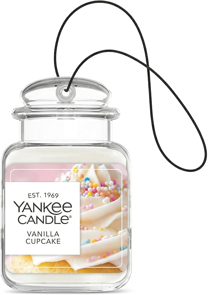 Yankee Candle Car Jar Ultimate, Vanilla, Black Cherry & Home Sweet Home, Hanging Air Freshener, Neutralizes Odors with Authentic Fragrance for Travel or Home, 3 Units (Variety Pack)