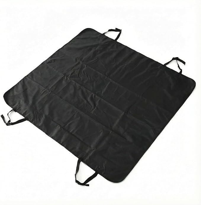 Dog Car Seat Cover for Pets - 100% Waterproof 600D Oxford Heavy Duty Hammock Style Scratch Proof Non Slip Back Seat Protector with Side Flaps, Fits Cars Trucks SUVs, Black