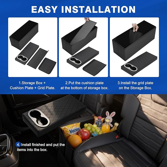 Shademax Custom for Kia Telluride Seat Organizer with Cup Holders Car Backseat Organizer for Kia Telluride 2020-2025 2026 Accessories Car Console Organizer for Kids Toys, Baby Supplies, Travel Dog Toy