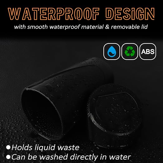 Car Trash Can with Lid-2Pack, Leakproof Garbage Can with 80 Attached Trash Bags, Mini Essential Car Accessories for Interior for Car, Home, Office（Black）