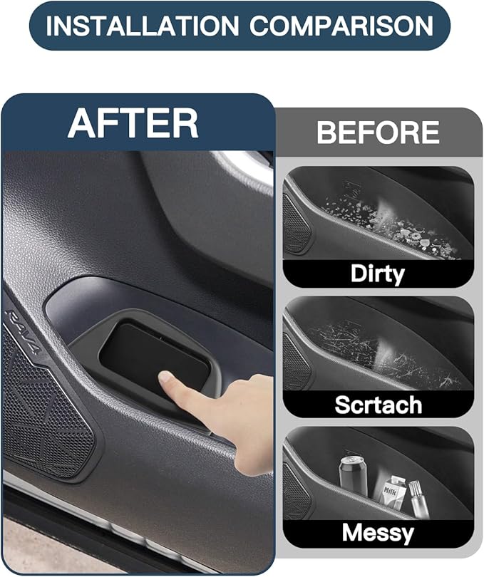 2025 RAV4 Trash Can for Toyota RAV4 XA50 Accessories,Portable Mini Car Trash Bin with Lid for Storage and Organizer Car Door Garbage Can Compatible with 2019~2025 Toyota RAV4
