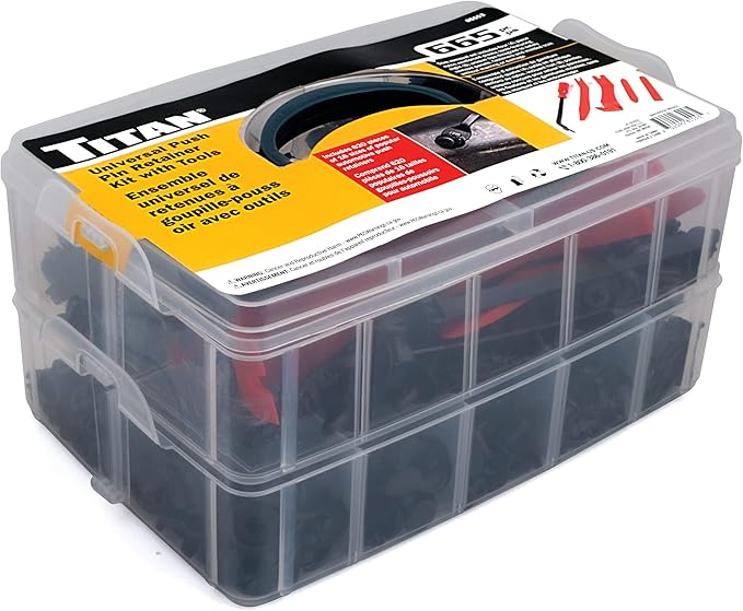 Titan 85553 665-Piece Car Retainer Push Clips Kit
