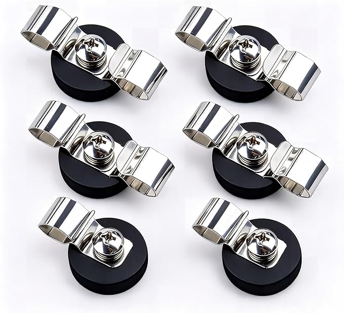 Heavy Duty Magnetic Cable Clips Anti-Slip Cable Clips Strong Magnet Cord Holder Magnetic Wire Clamps for Hanging Cables, Wire Holders for RV, Car, Workshop, Cabinet, Computer 6 PCS