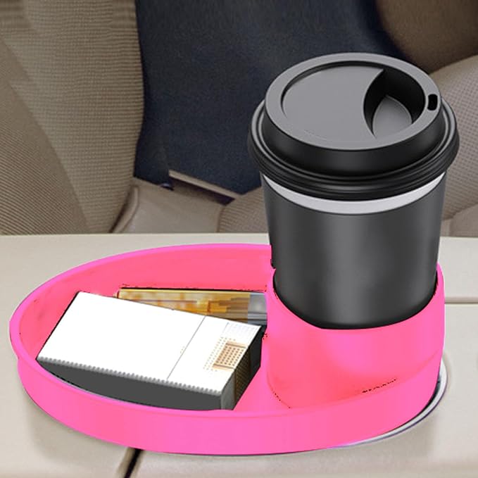 Asixxsix Car Seat Snack Tray, Travel Tray for Kids Car Seat, Stroller, Booster and Anywhere with Cup Holder, Cup Holder Tray for Snacks, Car Seat Tray for Kids Travel, Toddler Road Trip