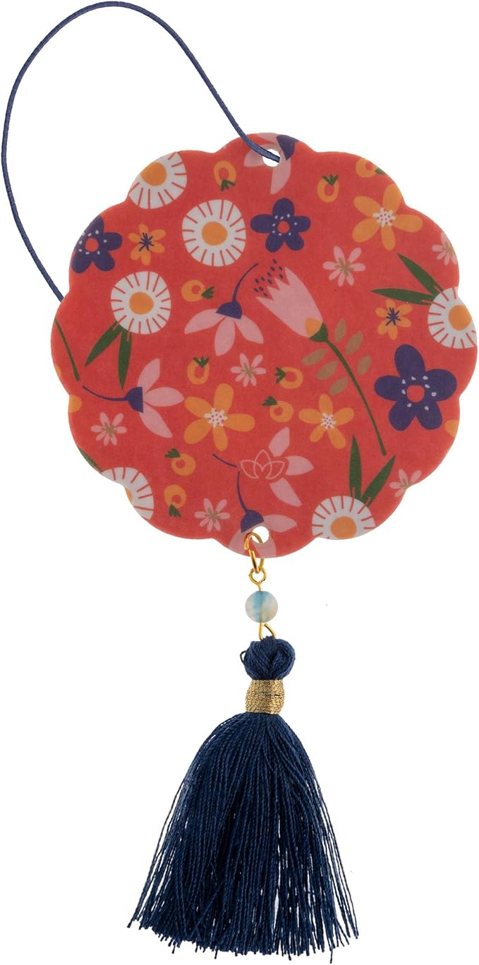 Karma, Essential Oil Air Freshener for Cars Set of 2, Home & Office - Colorful Decorative Hanging Air Freshener with Tassel, Don't Hurry Summer Rain Scented