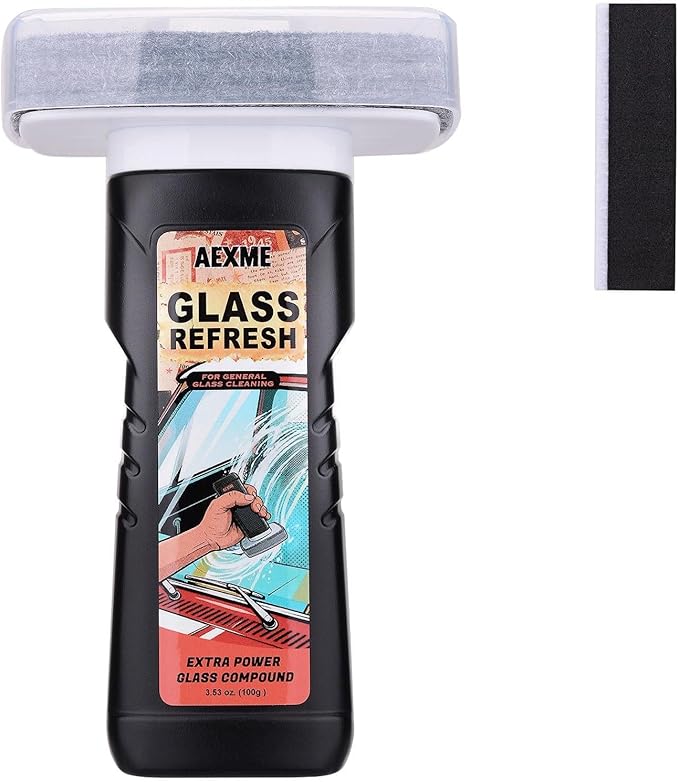 Windshield Oil Film Remover, Car Glass Cleaner Tool for Windshield & Windows, Remove Water Spots, Rain Marks, Haze & Grime, Anti Glare Streak Free Auto Window Cleaner, Improve Night Driving Visibility