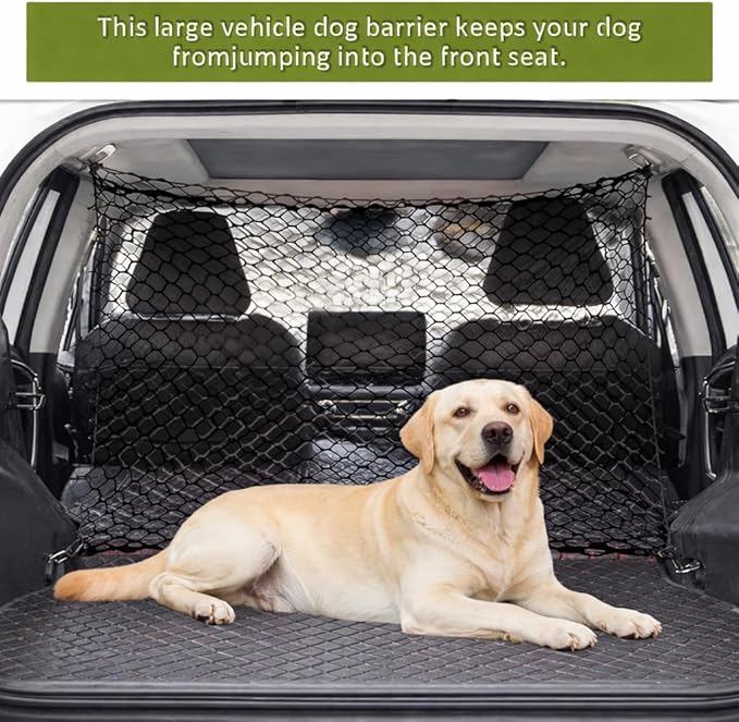 Dog Barrier for Car for BMW X5 1999–2025, Adjustable Pet Barrier Lightweight Flexible Mesh Stretchable Net Easy to Install Dual Layer Barrier Guard