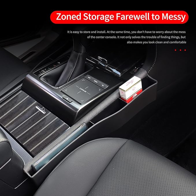 Suitable for 2010-2023 Lexus GX460 Seat Gap Storage Box Lexus 400 Central Control Storage Box Modification (2022-2023 Black-copilot)