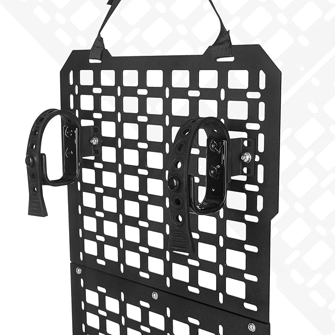 Gun Rack with Seat Back Organizer for Truck, Universal Tactical Molle Panel Mounts Truck Back Seat Organizer