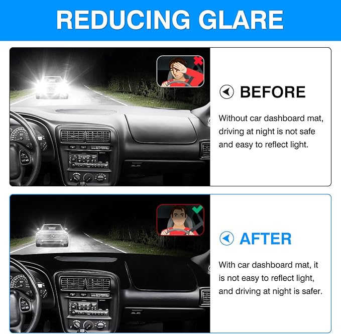 Autorder Dashboard Cover Mat for Chevy Chevrolet Camaro 1997 1998 1999 2000 2001 2002 Accessories Dash Cover Upgrade Velvet Dash Mat Sunshade Glare UV Rays Protector
