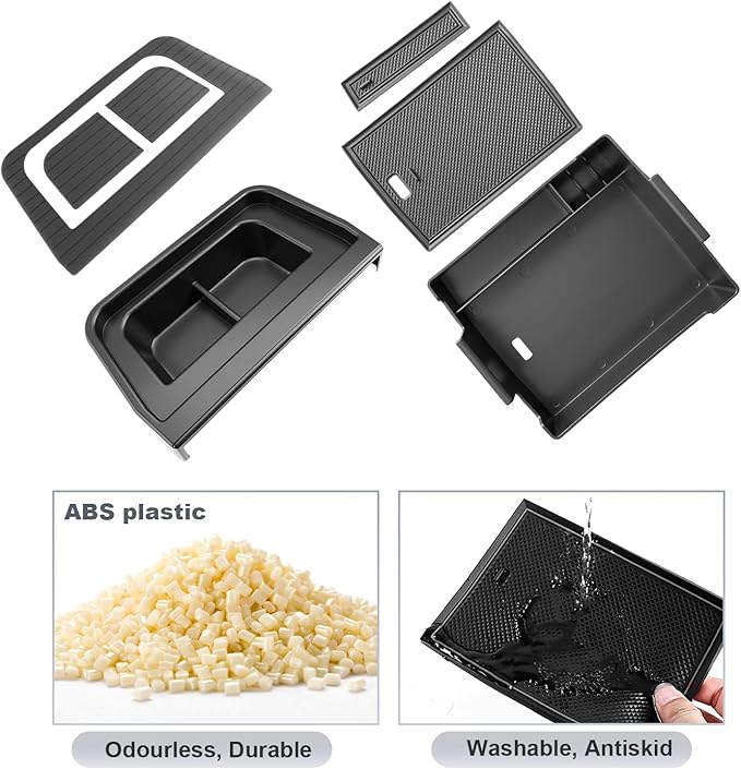 SKTU 2PCS for 2025 2026 Ford Maverick Center Console Organizer for 2025 2026 Ford Maverick Dashboard Organizer 2025 2026 Maverick Console Tray Ford Maverick 2025 2026 Accessories ABS Console Tray