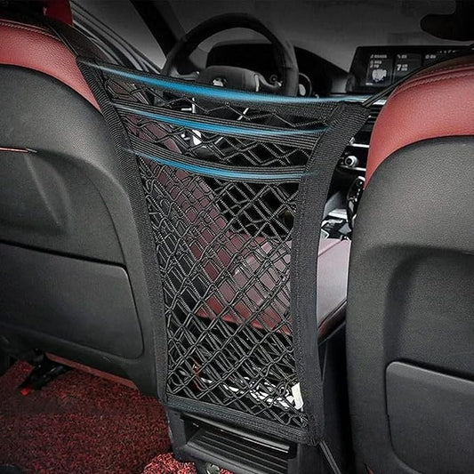 OUTMX Dog Car Net Barrier for 2018-2024 Jeep Wrangler JL 2 or 4 Doors, Pet Barrier with Car Mesh Organizer for Dog & Child Safety Divider with Storage Pouch