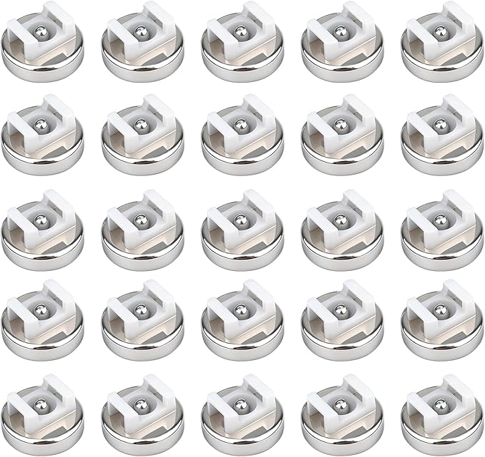 Magnetic Cable Zip Tie Base, Heavy Duty 50lbs Vertical Tension, Multipurpose Wire Clips Management Holder, Supplies for Electrical Cable Wire Organization (25mm, Count, 20)