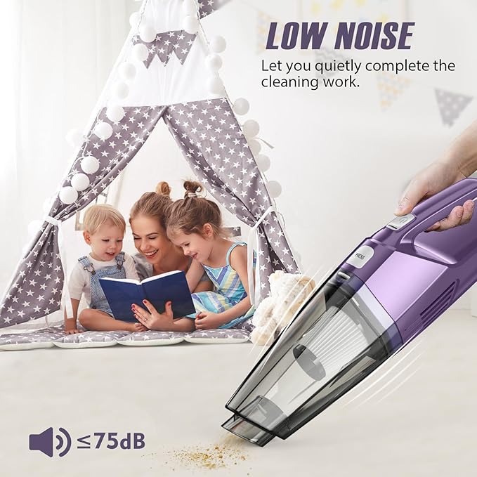 Bossdan Handheld Vacuum Cordless – Car Vac Portable with 8KPA & Multi Accessories & Low Noise, Lightweight Hand Held Vacuum Cordless Rechargeable for Car/Home/Dust/Pet Hair, Mine Portable Vacuum