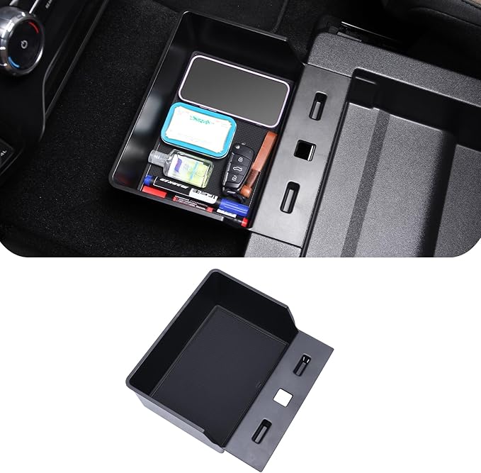 Underseat Storage Organizer Compatible with 2015–2025 2026 Ford F150 and 2017–2026 F250 F350 F450 with 40/20/40 Jump Seat – Replaces OEM Cup Holder HC3Z-2813562-AB