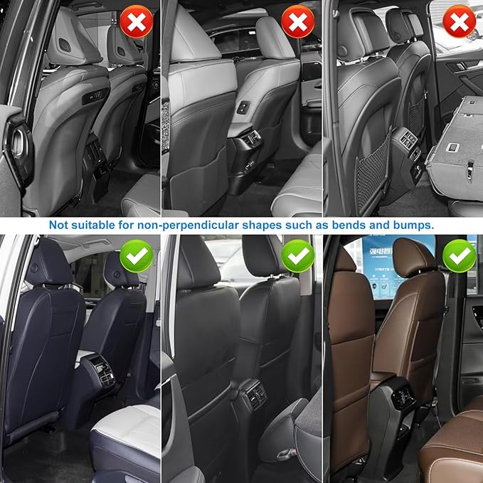 Back Seat Protector 2 Pack Fit For Dodge Challenger Car Kick Mats with Touch Screen Tablet Holder Storage Organizer Waterproof Dirt Proof Faux Leather Auto Accessories for Kids (1 Pair Black)