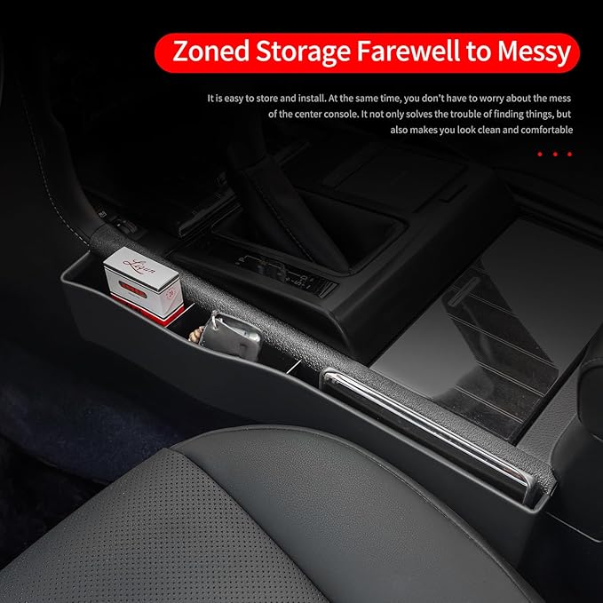 Suitable for 2022-2023 Lexus GX460 Seat Gap Storage Box 400 Central Control Storage Box Modification (2022-2023 Black-Master Driving)