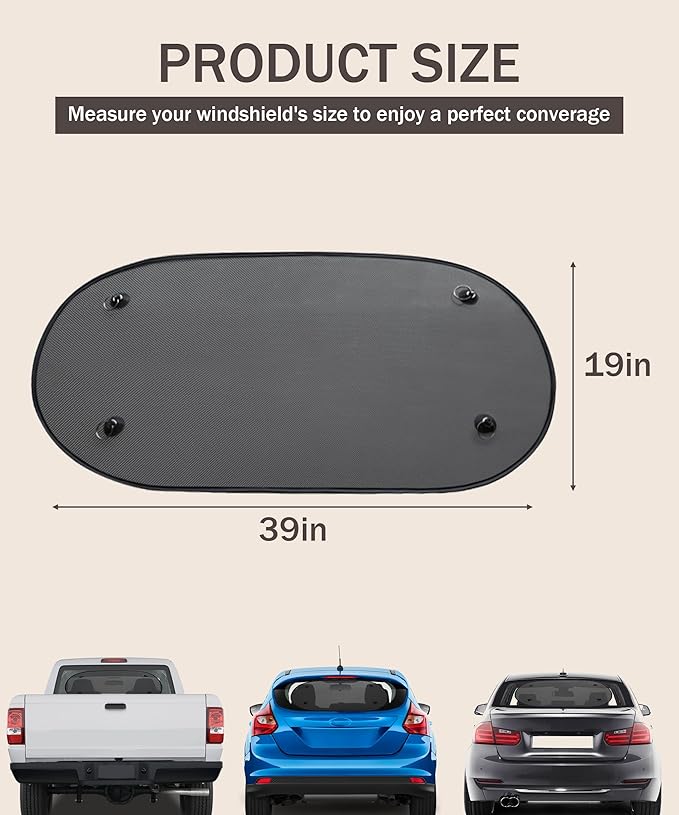 bylikeho Car Window Shade for Baby - UV Protection Sun Shade for Windshield, Rear and Back Windows - Car Accessories,Cooling for Summer
