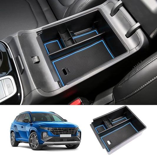 Center Console Organizer Compatible with 2025 2026 Hyundai Tucson SEL/SE Armrest Storage Box Armrest Console Organizer 2025 Tucson Accessories (ONLY FOR TUCSON SEL/SE/XRT,NOT FOR PHEV&Limited&N-Line)