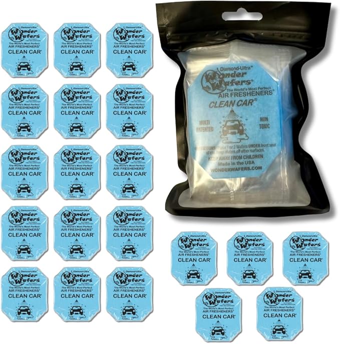 Wonder Wafers 20 count Air Fresheners Individually Wrapped, Clean car Fragrance