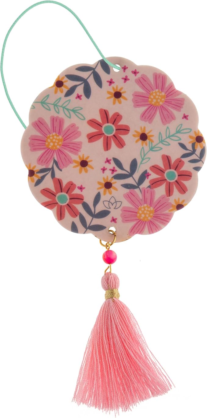 Karma, Essential Oil Air Freshener for Cars Set of 2, Home & Office - Colorful Decorative Hanging Air Freshener with Tassel, Scenic Route Jasmine Scented