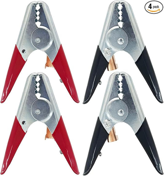 Ampper Replacement Jumper Cable Clamps, 1100A Heavy Duty Car Battery Clamp Ends for Jumper Cables, Jump Starter, Charging and Testing (2 Pairs)