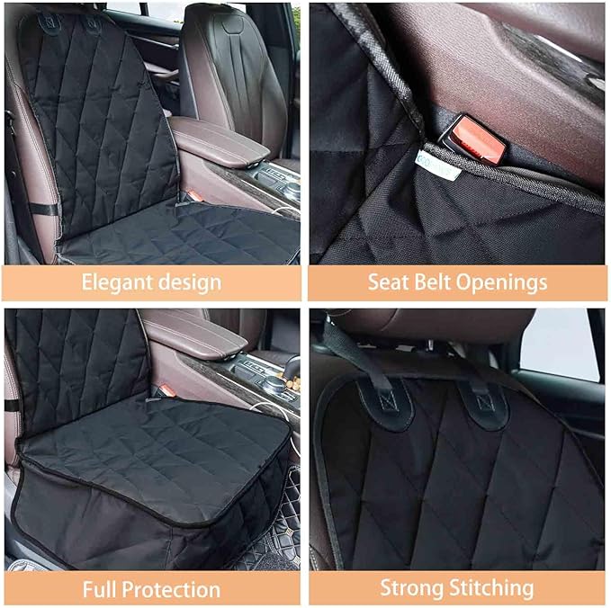 Dog Front Car Seat Cover, Waterproof, Scratch Proof & Non Slip, Durable Pet Front Car Seat Cover for Trucks, SUV