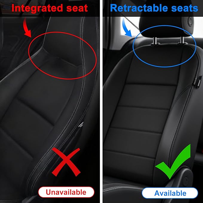 Back Seat Protector Car Kick Mats for Ford Explorer with 2 Pocket Storage Organizer - Faux Leather Back Seat Covers for Kids Feet Waterproof Dirt Automotive Accessories (1 Pair,Black)