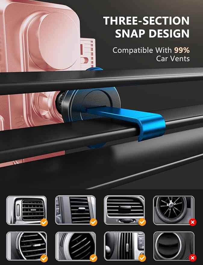 JOYMASS Wireless Car Charger, Phone Holders for Your Car, 15W Auto Clamping Phone Mount Car Accessories for iPhone 16 15 14 13 12 Mini Pro Max 11, Samsung Galaxy S24 Ultra S23 S22+ Note 20, etc-Pink