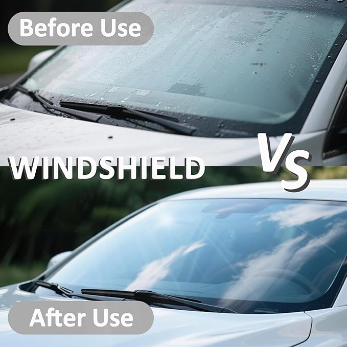 Glass Cleaner Spray - Helps Prevent Repels Rain for Exterior Car Windows