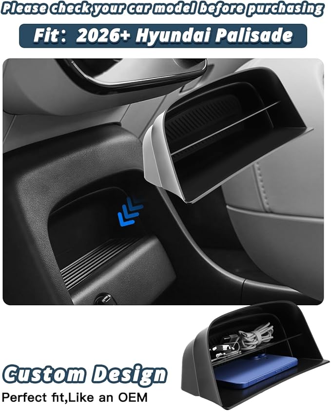 Ruiya 2026 Palisade Console Organizer for Hyundai Palisade 2026 Accessories ABS Material Center Control Console Organizer Compatible with 2026 Hyundai Palisade All Trims