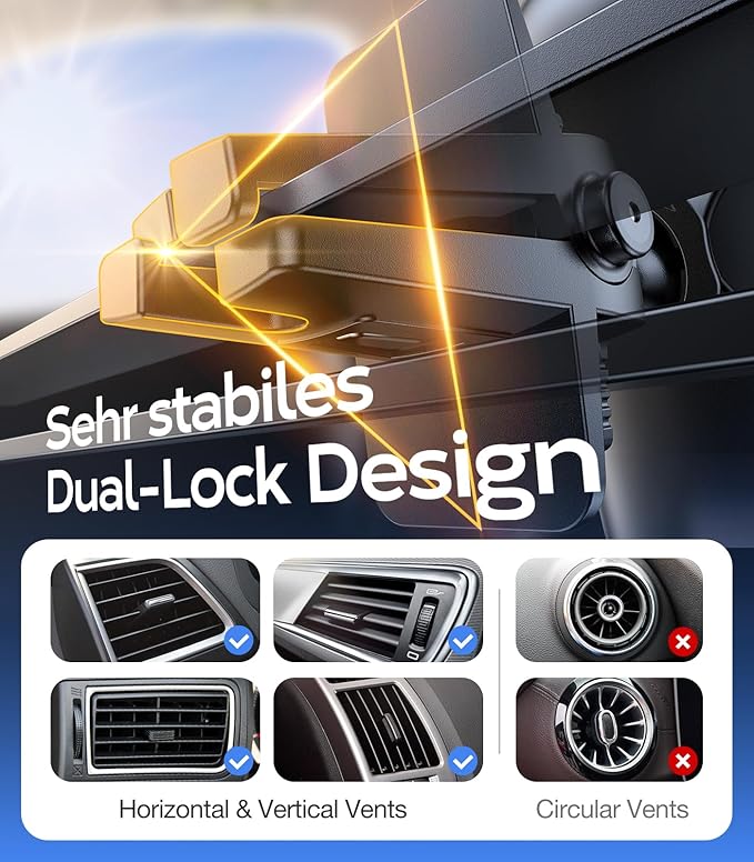 TORRAS 2026【Strongest Suction & Ultra-Durable】 Phone Holders for Your Car,【Patent & Safety Certs】 Car Phone Holder Mount Truck Stand for Dashboard Windshield Vent for iPhone 17 16 15 14 13, Navy Blue