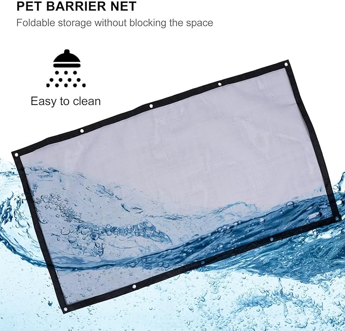 BESPORTBLE 2 Sets Car Dog Barrier Net Pet Safety Fence Mesh Practical Rear Seat Divider for Suvs Trucks Easy Install Protective Separation Fence for Pets