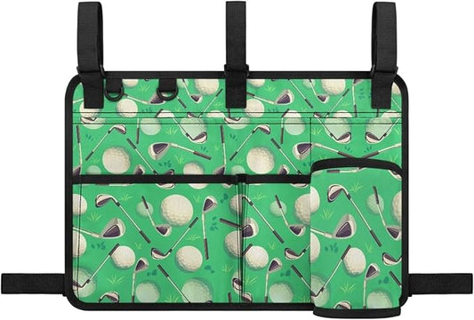 Golf Cart Storage Bag Non-Slip Golf Cart Rear Seat Organizer with 4 Pocket for Ezgo Yamaha Club Car and Other 2-Seat Golfs Carts