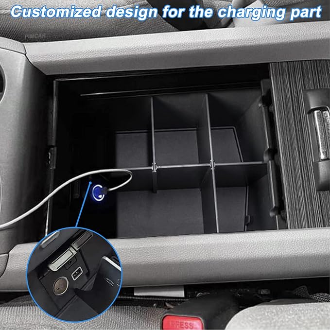 PIMCAR Compatible with Honda Pilot 2016-2022/Honda Ridgeline 2017-2023/Honda Passport 2019-2023 Center Console Organizer Insert Armrest Divider Accessories