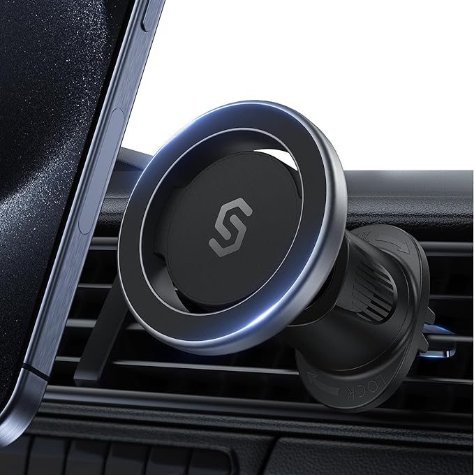 SYNCWIRE Mobile Phone Holder Car for MagSafe Car Holder Universal Magnetic Mobile Phone Holder Car Ventilation Car Mobile Phone Holder for iPhone 17 16 15 14 13 12 Pro Max Magsafe Case Smartphone