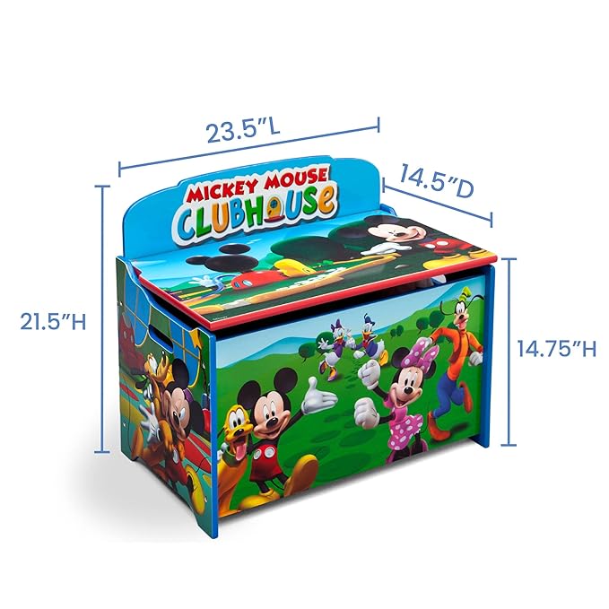 Delta Children Deluxe Toy Box, Disney Mickey Mouse