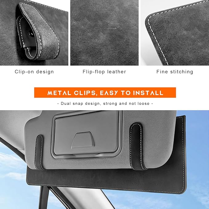 Sun Visor Extender for Car, Anti-Glare Sunvisor Extension Shade Attachment for Safe Driving, Clip-On Sun Blocker Sunshade Extender Protect Driver Passenger from UV Rays (Dark Gray)