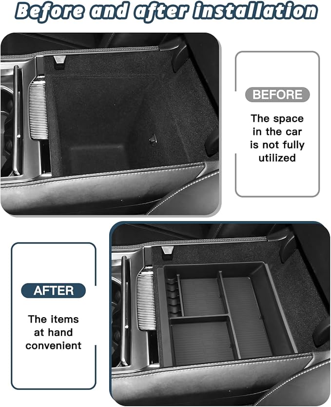 2022–2025 Wagoneer Center Console Organizer for Jeep Wagoneer Accessories Armrest Console Organizer Compatible with 2022 2023 2024 2025 Jeep Wagoneer & Grand Wagoneer(Only for Without Refrigerator)