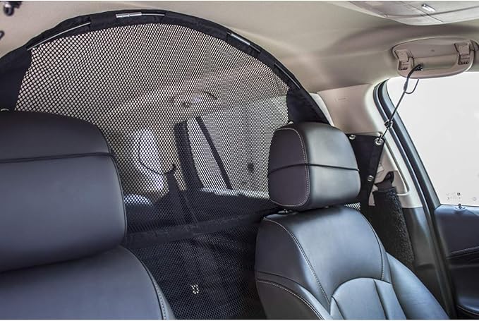 TRAVELIN K9 Pet Net Vehicle Safety Mesh Dog Barrier - 50" W for SUV/Car/Truck/Van - Fits Behind Front Seats
