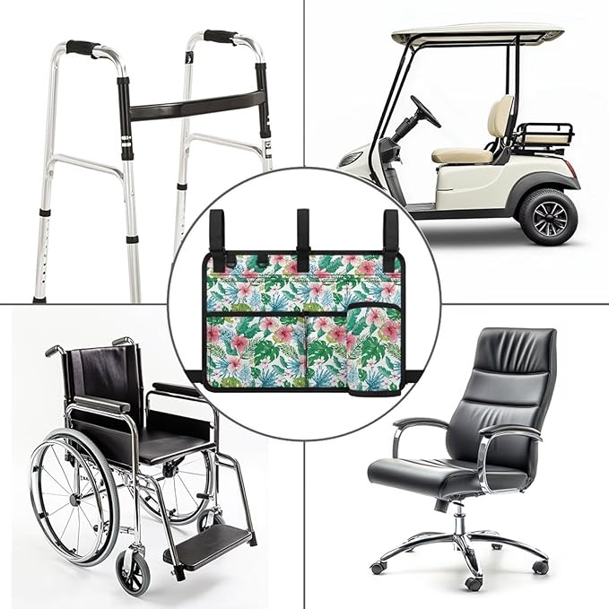 Golf Cart Storage Bag Non-Slip Golf Cart Rear Seat Organizer with 4 Pocket for Ezgo Yamaha Club Car and Other 2-Seat Golfs Carts