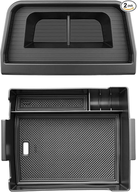 SKTU 2PCS for 2025 2026 Ford Maverick Center Console Organizer for 2025 2026 Ford Maverick Dashboard Organizer 2025 2026 Maverick Console Tray Ford Maverick 2025 2026 Accessories ABS Console Tray