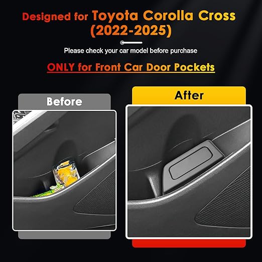 for Corolla Cross Trash Can for 2022-2025 Toyota Corolla Cross Small Car Trash Bin for Side Front Door Mini Trash Garbage Bin w/Lid for Toyota Accessories (Corolla Cross Left & Right Side)