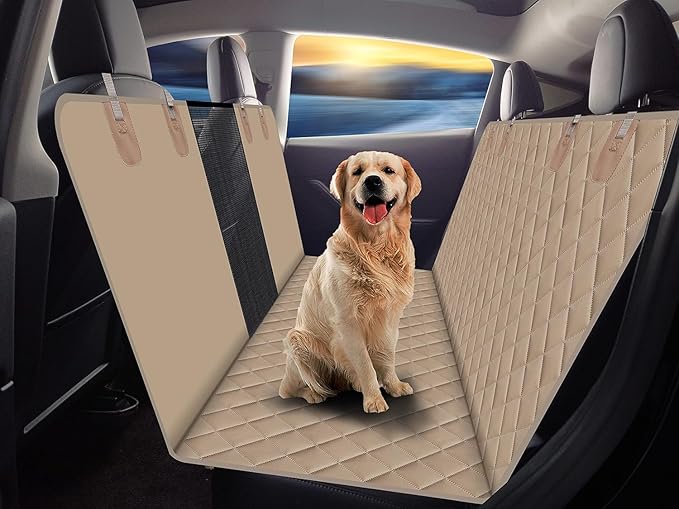 GXT Dog Back Seat Cover Protector for Cars SUV and Trucks with Mesh Window, Scratchproof Nonslip and Waterproof Material