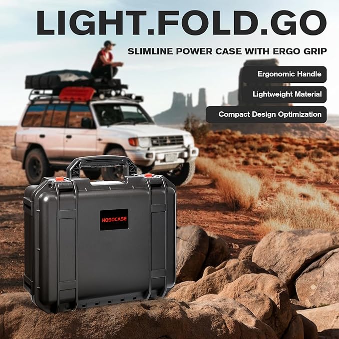Hard Case for NOCO Boost GB150 – 3000A UltraSafe Jump Starter Box for 12V Boost Pack Power Bank, Jumper Cables & Accessories | Waterproof Hard Storage Box Portable Organizer for Travel (Black)