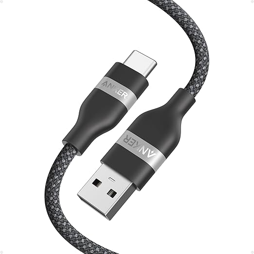 Anker Car Carplay Cable for iPhone 17 16 Pro Max Plus, Upcycled Braided USB A to USB C Car Charger Cord for Samsung Note20 and More (3FT, Black)
